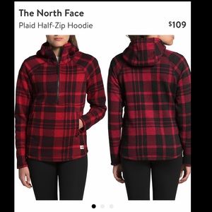Plaid Half-Zip Hoodie - THE NORTH FACE